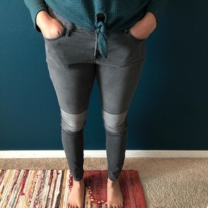 Gray rockstar patch jeans